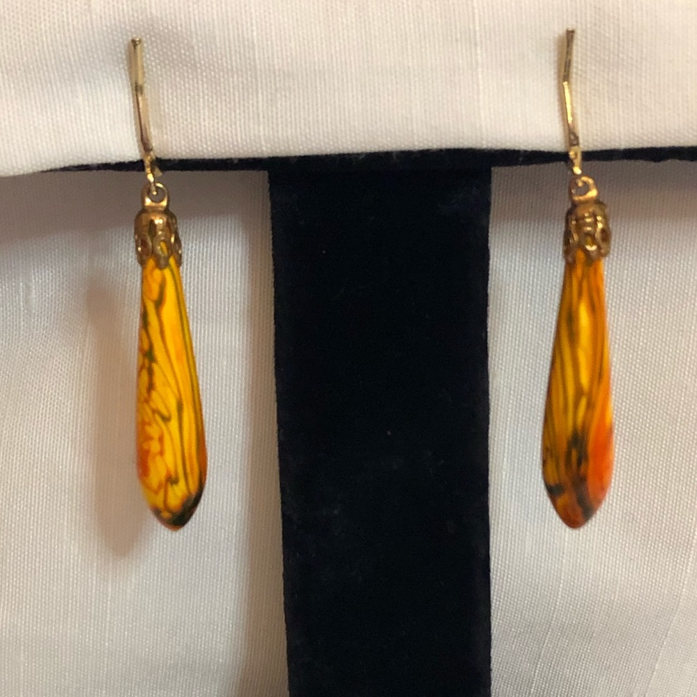 Bakelite Spacedye 1960’s earrings